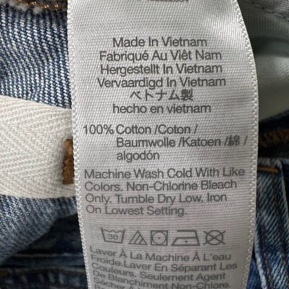 Madewell Denim Front Slit Midi Skirt Blue Size 31 - Picture 8 of 9